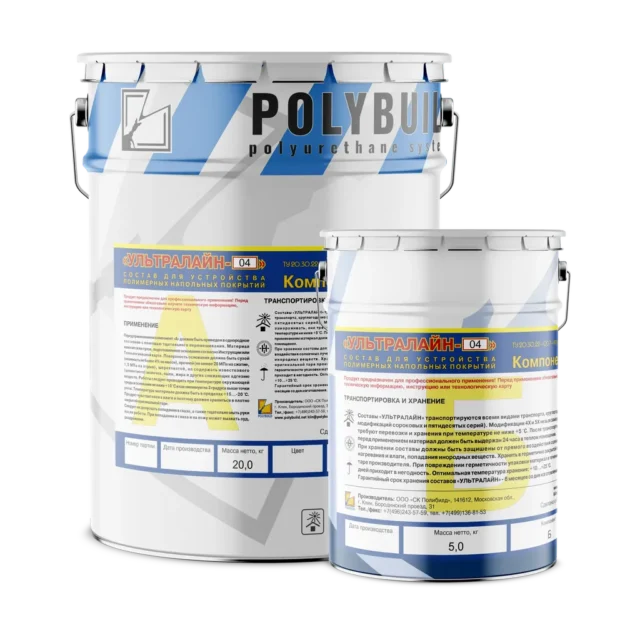 Эластичный полимерный пол Ультралайн-04 повышенной прочности