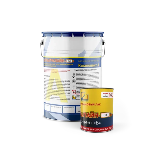 Прозрачный матовый полиуретановый лак Ультралайн-53 защиты полимерных покрытий